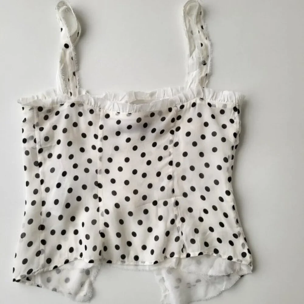 ZARA STUDIO LIMITED EDITION POLKA DOT TOP SIZE S 3643/741/251 - Picture 7 of 7